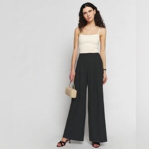 Reformation Black Brooklyn Trousers